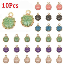 jewelrymakingbead, shellcharm, Joyería de pavo reales, enamel