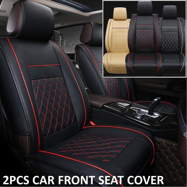 2PCS Universal Car Seat Cover Waterproof Luxury Car Seat Leather Protector Cover Breathable