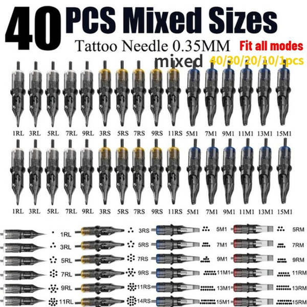 1/10/20/30/40PCS Mixed Cartridge Original Cartridge Tattoo Needles RL ...
