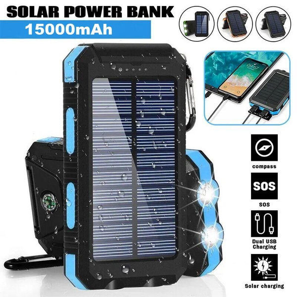 a portable solar power bank a capacity 20000mah 50000mah
