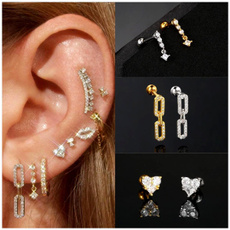 Heart, Hoop Earring, stainless steel earrings, Jewelry