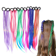 wig, rainbow, braidshairband, Hairpieces