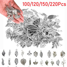 leaves, Bead, leaf, Metal