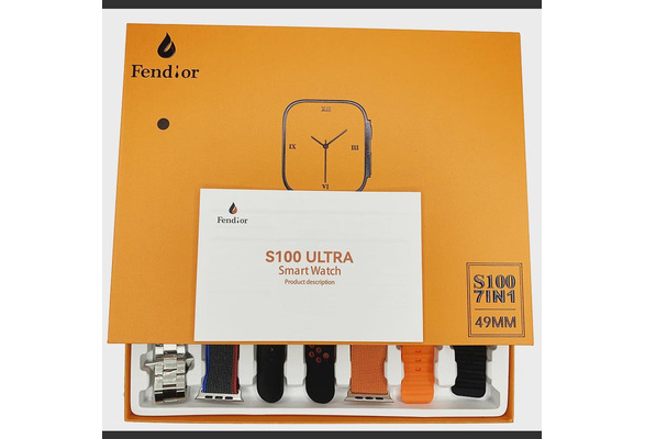 Fendior S100 Ultra 7in1 Ultra 9 Smart Watch Health Monitor.