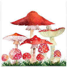 party, Paper, Mushroom, Red