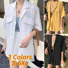 blouse, lapelcollarshirt, Tallas grandes, Blazer