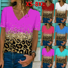 Summer, Plus size top, printed shirts, womens top