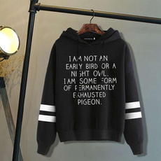 Owl, iamnotanearlybirdpullover, funnypullover, hoodies for women