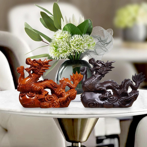 Decorative Dragon Ornament Dragon Ornament Wooden Chinese Zodiac Dragon ...