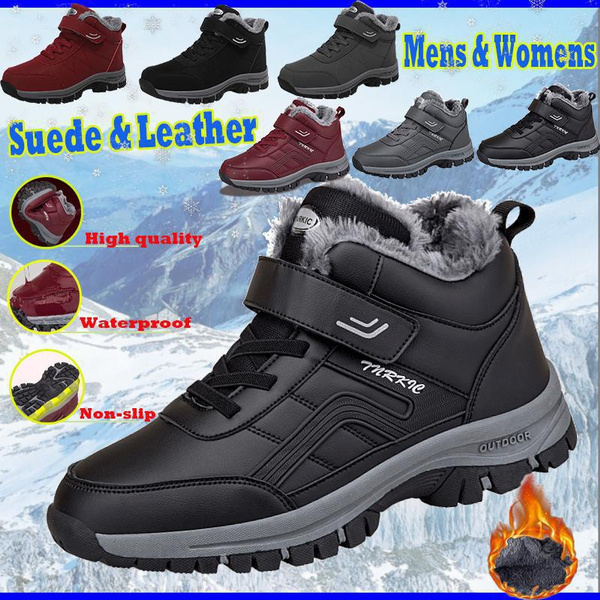 Winter Men Boots New Hiking Shoes Outdoor Leather Waterproof