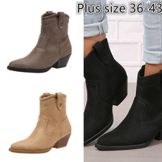 ankle boots, Plus Size, Winter, short boots