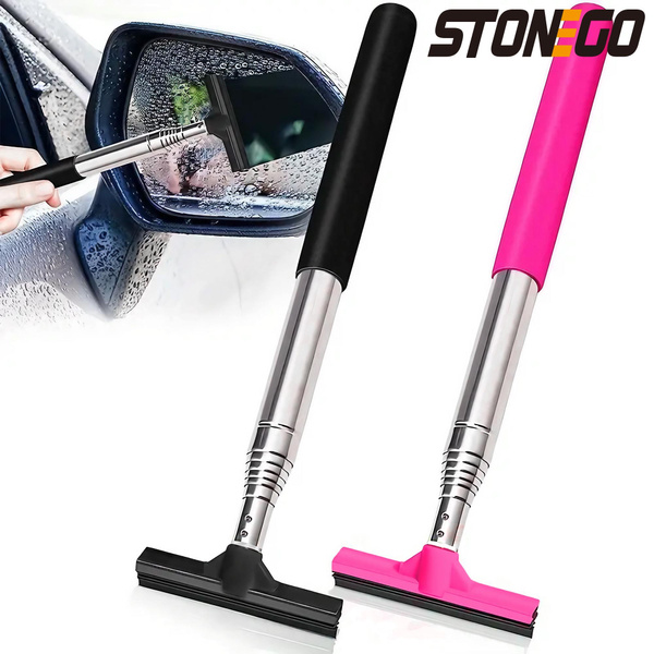 STONEGO 1PC Car Mirror Wiper, Retractable Auto Glass Wiper, Portable  Cleaning Tool for All Vehicles, Universal Auto Parts