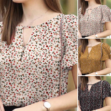 blouse, Plus Size, Flowers, Shirt