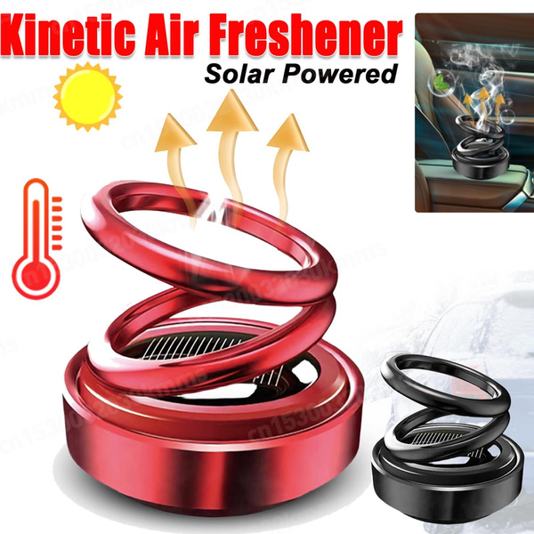 Portable Kinetic Molecular Heater Car Air Aromatherapy Double Ring Rotating  Solar Powered Car Perfume Diffuser Molecular Heater