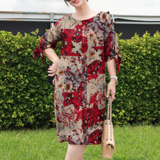 Summer, dressesforwomen, Cotton, Sleeve