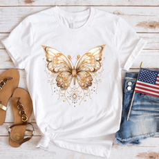 butterfly, Summer, Shorts, Shirt