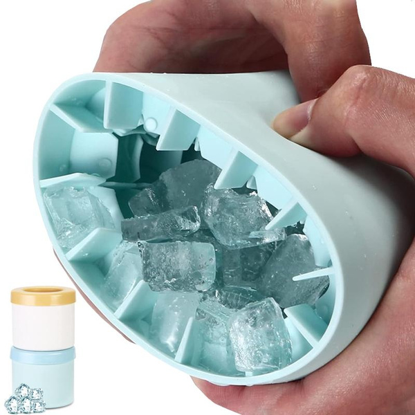 Ice Cube Trays With Lid, Silicone Flexible Squeeze EasyRelease Mini