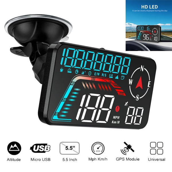 Driving Meter Majesun 5.5 Inch Digital GPS Speedometer with Fatigued Driving Alert ...