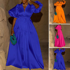 Tallas grandes, Manga, solidcolordres, silksatindres