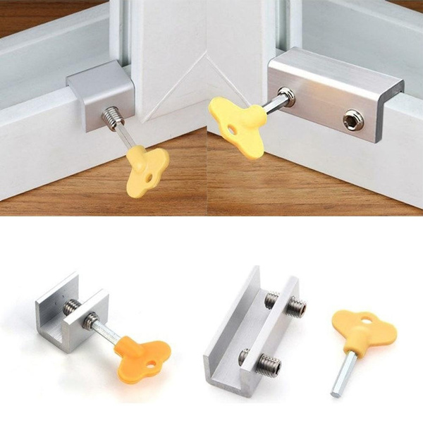 4Pcs/Set Sliding Window Locks- Security window locks with Keys ...