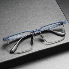 mens eyeglasses, colorfultwotonesquareclearlensglasse, retro glasses, Lens