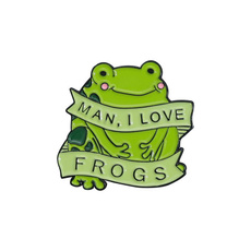 cute, brooch, Frog, Creative