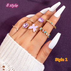 butterfly, Heart, Fashion, wedding ring