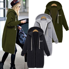 Casual Jackets, hooded, velvet, Winter