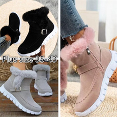 ankle boots, Plus Size, Leather Boots, Winter
