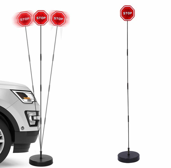 LED Stop Sign Garage Cars Stop Sign with Adjust Height (up to 53 ...