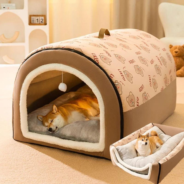 Big Dog Kennel Warm Winter Dog House Mat Detachable Washable Dogs Bed