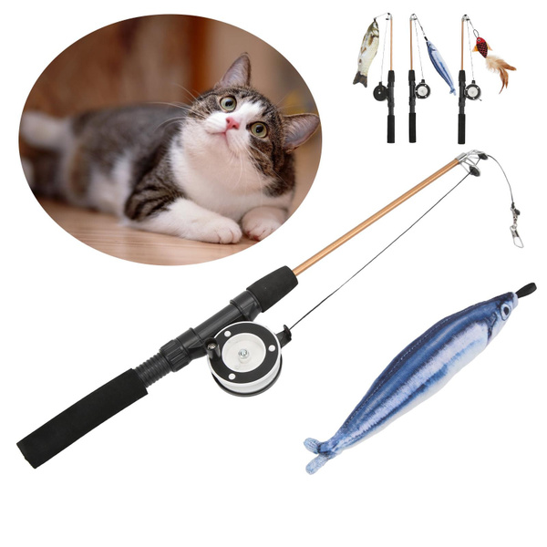 Funny Cat Stick,Cat Feather Teaser Wand Toy,Cat Interactive