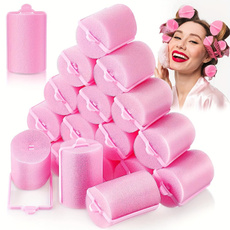pink, hair, portable, Curlers