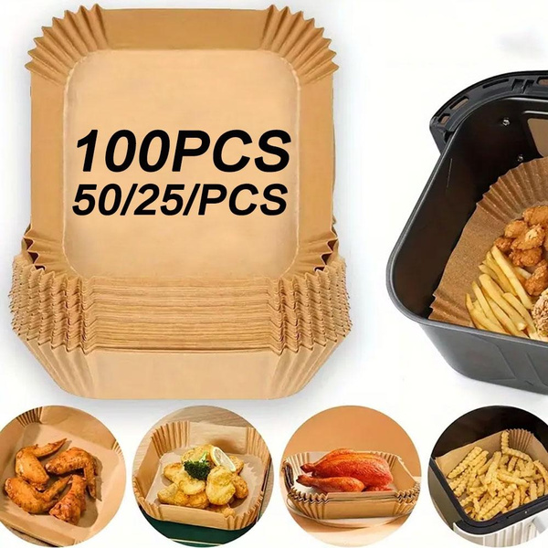 50/100 PCS Air Fryer Baking Paper Trays Disposable Airfryer Paper