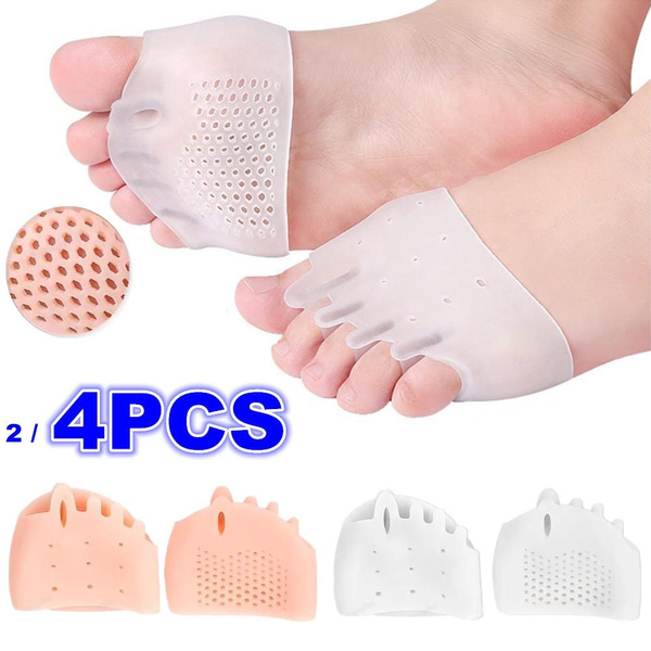 2/4pcs Silicone Forefoot Pads Five-hole Honeycomb Toe Separator Gel ...