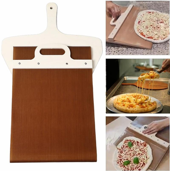 Sliding Pizza Peel,Slide Pizza shovel with Handle for Pizza Oven