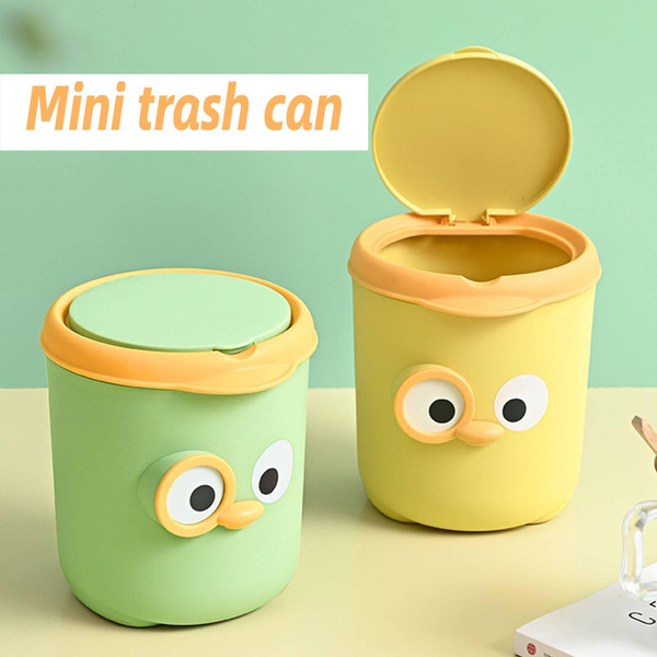 Cute Mini Desktop Trash Can, Mini Countertop Trash Can Bin Garbage Bin ...