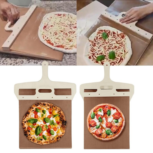 1Pc Creative Kitchen Baking Sliding Pizza Peel Pizza Paddle Handle Pizza  Spatula Paddle