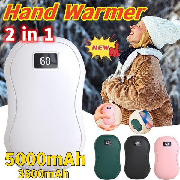 3600/5000mAh Winter Hand Warmer USB Rechargeable 3 Levels LCD Display  Electric Pocket Power Bank,Handwärmer,Chauffe - mains