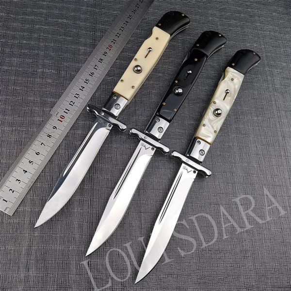 2024 Spring Assisted dagger 11 '' Finka NKVD KGB Automatic Side Jump Opening Knife 440C Blade
