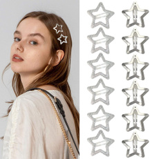 Fashion, Star, alloystarhairclip, silver