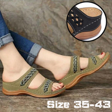 wedge, Sandals, Summer, Slippers