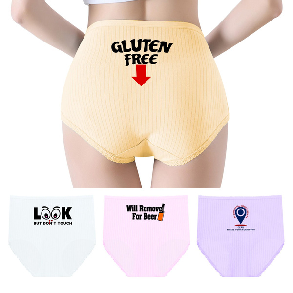 Womens Underwear Briefs Funny slogans Panties, Traceless Lingerie Give  Girlfriend/Wife Valentines & Birthday Gifts Gag Gift, Gift for Her.