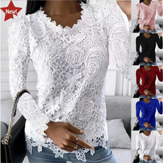 blouse, Plus Size, Lace, Long sleeved