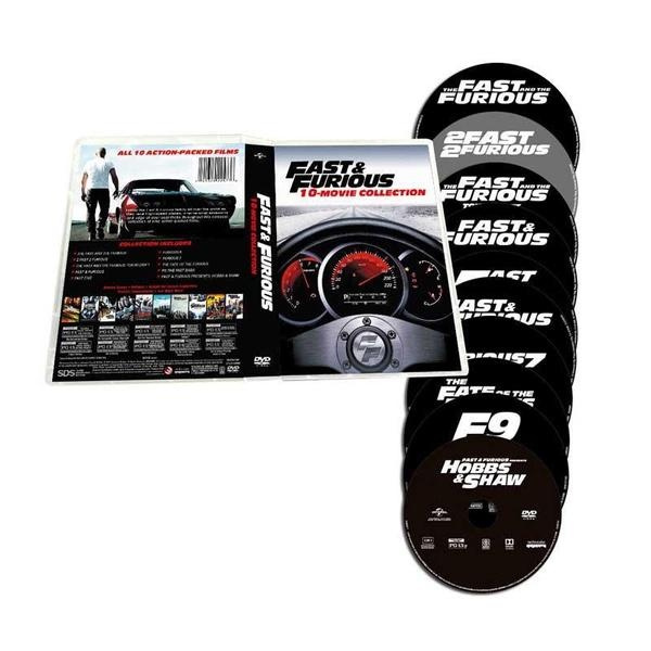 Fast and Furious 10-Movie Collection 1-10 DVD 11-Disc Movies Box Set