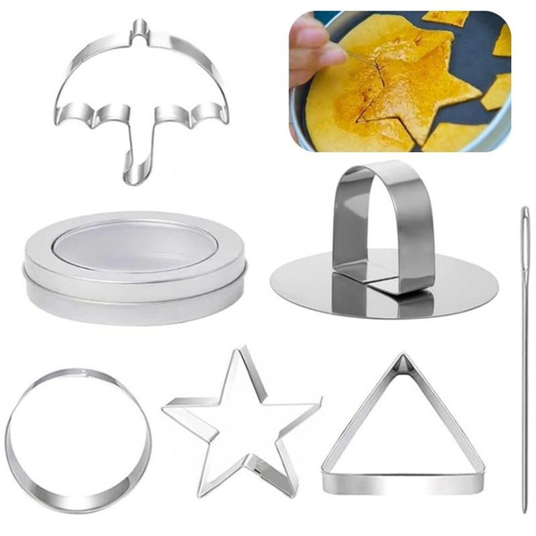 7pcs Sugar Candy Making Tools, Squid Sugar Game Dalgona Candy Cutter  Biscuit Molds with Tin Box