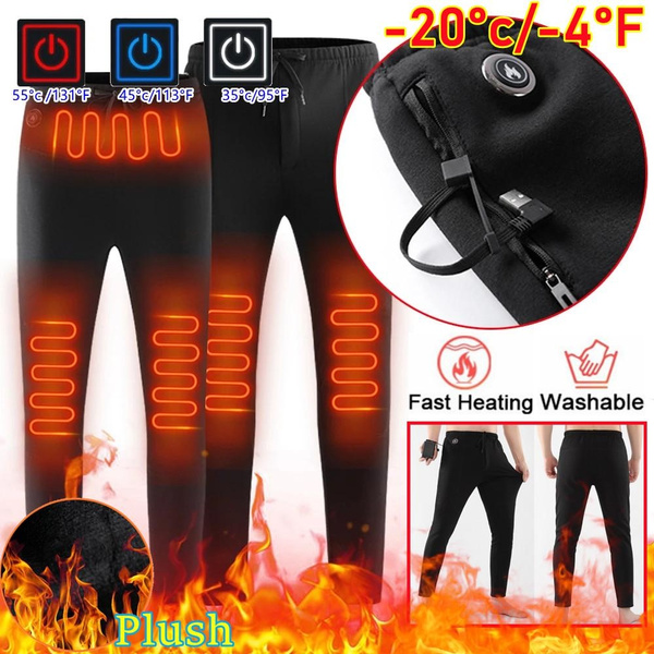 Men and Women Heated Trousers 6 Heating Zones USB Electric Heating Pants  Outdoor Warm Pants for Cold Weather