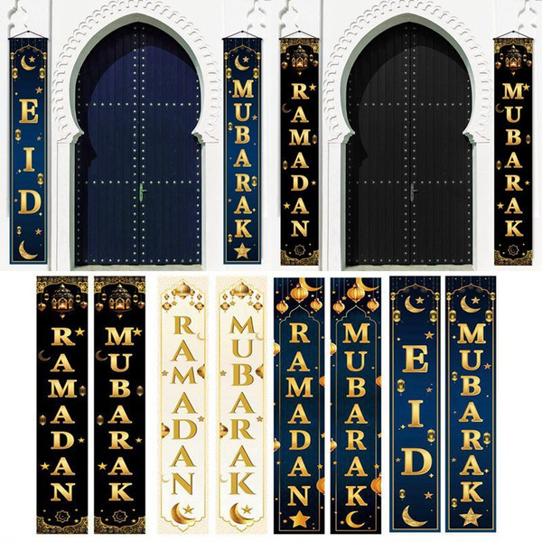 ramadan mubarak door sign