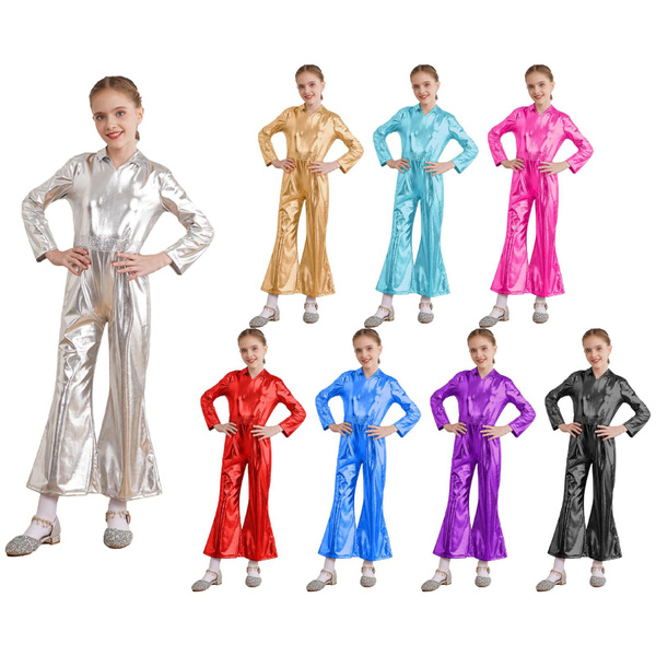 Kid Boys Girls Retro Disco Jazz Dance Costume Party Stage Performance