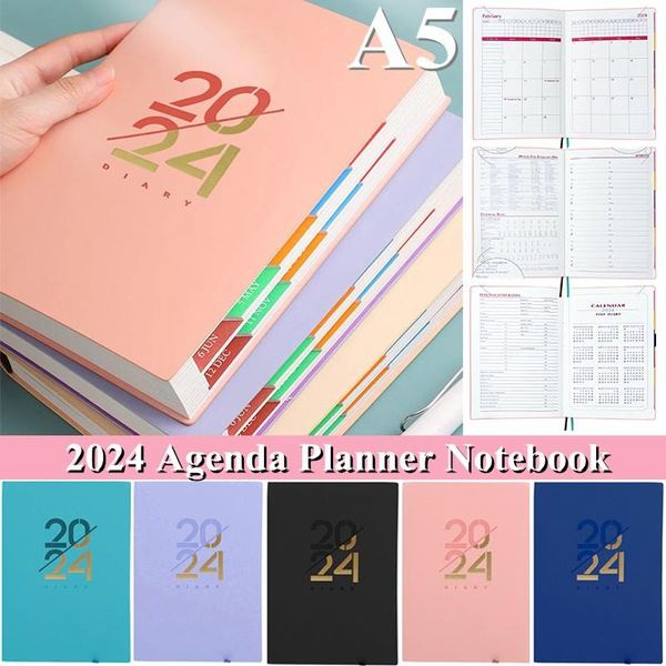 Agenda 2024 Planner Stationery Diary Organizer Notebook and